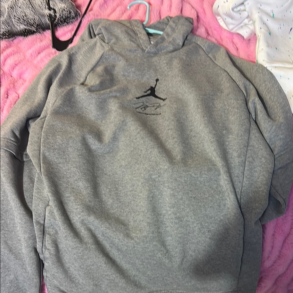 Gray Hoodie with Black Logo